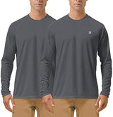 Roadbox Mens UPF 50+ UV Sun Protection Shirts Outdoor Long Sleeve SPF Rash Guard for Fishing Hiking Swimming Running