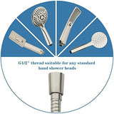 BRIGHT SHOWERS Shower Hose For Hand Held Shower Heads, 96 Inches Cord Extra Long Stainless Steel Hand Shower Hose, Ultra-Flexible Replacement Part with Brass Insert, Brushed Nickel