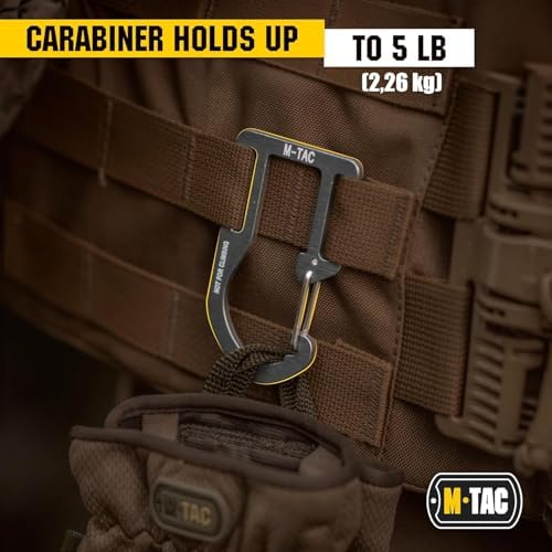 M-Tac Carabiner Clip Molle Compatible Snap Hook for Tactical Vest Backpack D-Ring