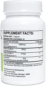 30.5 milligrams of Ks, 2 milligrams Astaxanthin