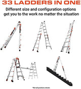 Little Giant Ladders, Velocity with Ratchet Levelers, M22, 22 Ft, Multi-Position Ladder, Aluminum, Type 1A, 300 lbs Weight Rating, (15422-801)