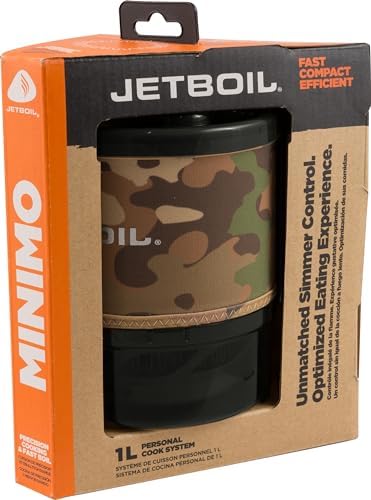 Jetboil MiniMo Camping and Backpacking Stove Cooking System with Adjustable Heat Control