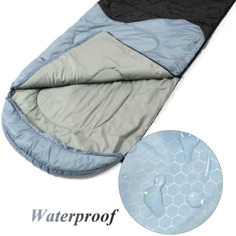 Sleeping Bag - 3 Seasons for Adults Kids Boys Girls Camping Hiking - Warm Cold Weather Lightweight Portable with Compression Bag for Backpacking in Spring, Summer, Fall and Winter