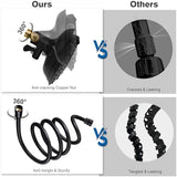 Shower Heads with Handheld Spray Combo: 7.2" Rain Shower Head & Handheld Shower Head 2-IN-1 Shower Head with 60" Hose (BLACK), Shower Trim Systems