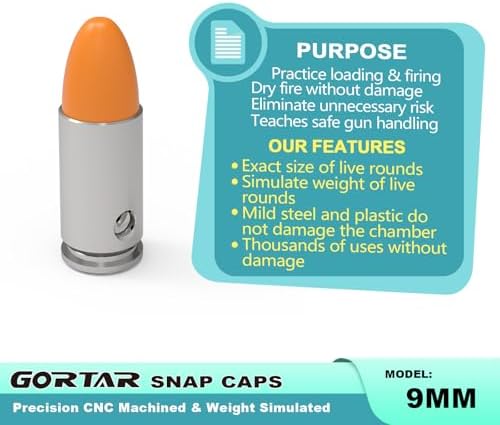 Snap Caps Training Dummy Rounds Practice Safe Loading Firing Close to Real Weight