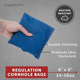 Play Platoon Cornhole Bags Weather Resistant- Set of 8 Regulation Bean Bags for Tossing- Official Professional Size & Weight Corn Hole Bags Two Color All Weather Cornhole Beans Bag Set with Tote Bag
