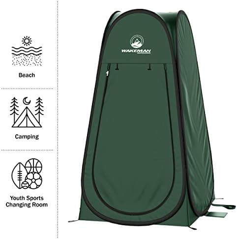 Pop Up Pod - Privacy Shower Tent, Dressing Room, or Portable Toilet Stall with Carry Bag for Camping, Beach, or Tailgate by Wakeman Outdoors