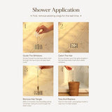 Shower Drain Hair Catcher – Disposable White Flower (4-Pack) – No-Touch Hair Removal for Flat Shower Drains – As Seen on Shark Tank