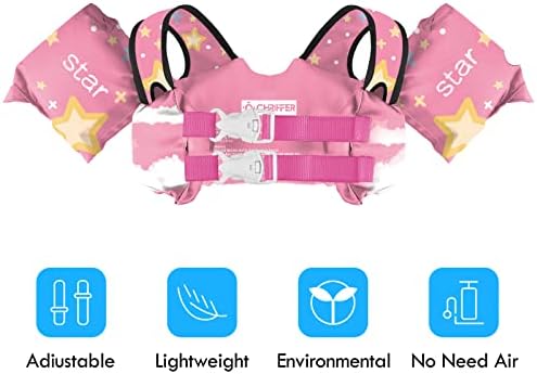 Chriffer Kids Swim Vest Life Jacket for 22-66 Pounds Boys and Girls, Toddler Floaties with Shoulder Harness Arm Wings for 2,3,4,5,6,7 Years Old Baby