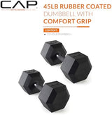 CAP Barbell Coated Dumbbell Weight | Multiple Options Pairs & Sets