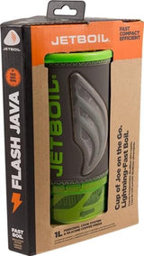 Jetboil Flash Java Kit Camping and Backpacking Stove Cooking System with Silicone French Press Coffee Maker