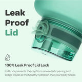 Hydracy Water Bottle with Time Marker -Large BPA Free Water Bottle & No Sweat Sleeve -Leak Proof Gym Bottle with Fruit Infuser Strainer & Times to Drink -Ideal for Fitness Sports & Outdoors