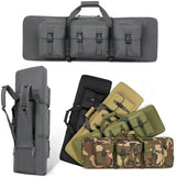 DULCE DOM 32/36/42/48/52 inch Double Rifle Case Soft Bag Gun Case, Perfect for Rifle Pistol Firearm Storage and Transportation, All Around Shooting Range Tactical Rifle Backpack, Indoor Outdoor