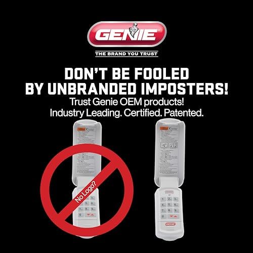 Genie Garage Door Opener Wireless Keyless Keypad - Safe & Secure Access - Compatible with All Genie Intellicode Garage Door Openers - Easy Entry into the Garage With a PIN - Model GK-R, White