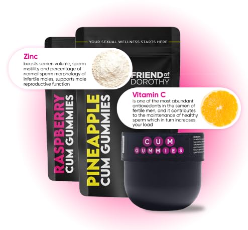 FRIEND OF DOROTHY Raspberry C*M Gummies – Improves Sperm Volume and Load – Semen Volume Supplement – 60 Capsules