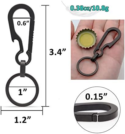 Titanium Carabiner Keychain Clip, Minimalist Keychain Key Clip EDC Quick Release Hooks