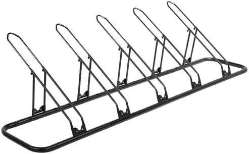 CyclingDeal Bike Rack Floor Parking Bike Stand for up to 6 Bicycles | Indoor, Home & Garage Storage Rack | Stable & Secure Bicycle Stand w/Tire Grooves Up to 29", Holding Plates & Custom Spacing