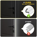 Weather Stripping Door Seal Strip Soundproof Q Foam Weather Stripping for Door Frame, Exterior Door Weather Stripping for Large Gap, Easy to Install（White, 21FT