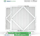 14x14x1 Air Filter 4 Pack, MERV 8 Pleated Dust Defense Air Filters Replacement Air Conditioner HVAC AC Furnace Filter, Durable and Lightweight