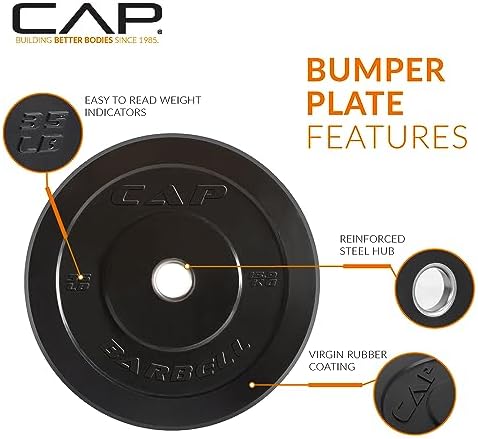 CAP Barbell Rubber Olympic Bumper Plate | Multiple Options/Colors