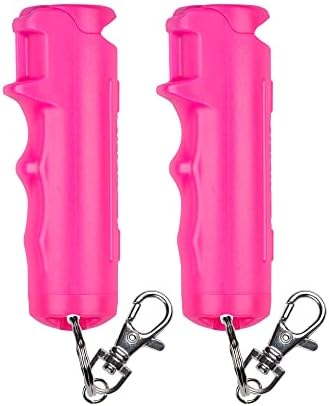 SABRE Pepper Gel with Fast Flip Top, Maximum Strength OC Spray, Snap Clip for Easy Carry and Fast Access, Finger Grip for More Accurate and Faster Aim, UV Marking Dye, 0.54 fl oz, Easy to Use Safety