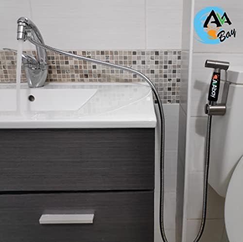 AVAbay® Sink Faucet Handheld Bidet Sprayer for Toilet I Bidet Attachment for Warm & Cold Water I Long 80" Hose Perfect for Feminine Hygiene, Cloth Diaper, Bathroom Toilet Cleaning