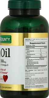 Nature's Bounty Fish Oil Omega 3 Supplements - Supports Heart Health,1200 Mg Fish Oil,Omega-3,200 Softgels,(Pack of 3)