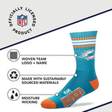 For Bare Feet Youth NFL 4-Stripe Deuce Quarter-Length Socks