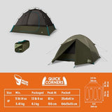 Kelty Daydreamer 4P + 6P Camping Tent, Blackout Fabric, Interior Light Diffusing Gear Loft, Standing Height, PFAS Free