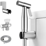 Arofa Handheld Toilet Bidet Sprayer for Toilet-Adjustable Water Pressure Control with Bidet Hose for Feminine Wash, Stainless Steel Brushed Nickel Bidet Faucet Cloth Diaper for Baby Wash