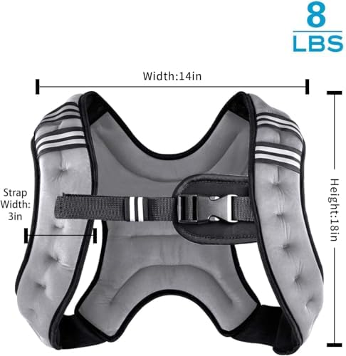 Weighted Vest Weight Vest for Men Women Kids Weights Included, Body Weight Vests Adjustable for Running, Training Workout, Jogging, Walking