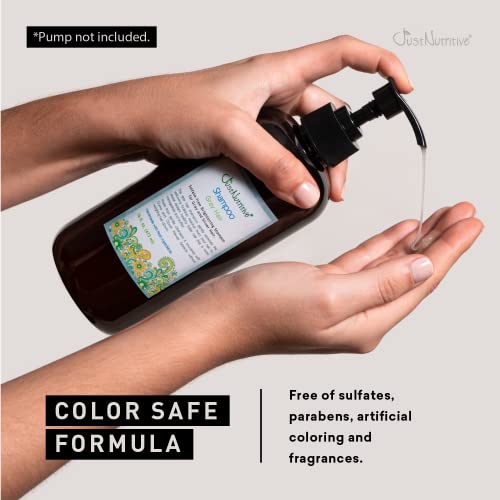 Just Nutritive Gray Hair Shampoo | Gray Hair Treatment | Just Natural Hair Care | Natural Shampoo 16 Oz