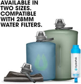 HydraPak Stow - Collapsible Backpacking Water Bottle (350ml, 500ml, 1L) - BPA Free, Ultra Light, Spill-Proof Twist Cap
