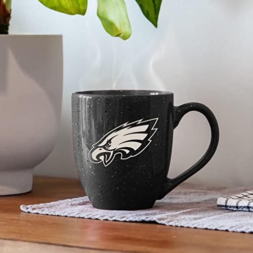 Rico Industries NFL Football 16 oz Team Color Laser Engraved Speckled Ceramic Coffee Mug