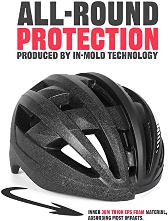 VICTGOAL Bike Helmet with USB Rechargeable Rear Light Detachable Magnetic Goggles Removable Sun Visor Mountain & Road Bicycle Helmets for Men Women Adult Cycling Helmets