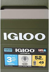 Igloo 60367 Sportsman Latitude 52 Cooler Box, Approx. 11.2 gal (49 L), Sportsman, Latitude, Outdoor, Camping, Leisure, Fishing, Green