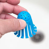 TubShroom Toss 21pk Disposable Bath Tub Drain Strainers - Hair Catcher Snare for Shower Bathtub to Prevent Clogged Drains, Traps Human and Pet Hair, One Year Supply (Blue)