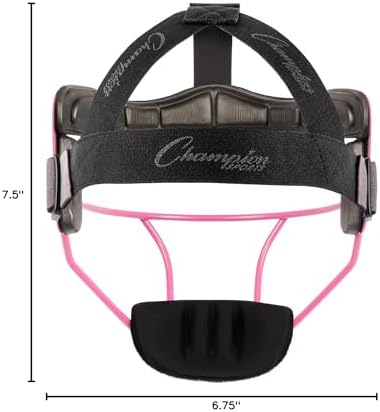 Champion Sports Steel Softball Face Mask - Classic Fielders Masks for Adults - Durable Head Guards - Premium Sports Accessories for Indoors and Outdoors - Multiple Styles