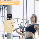 icolor Magnetic Gym Bag Water Bottle Carrier Holder with Phone Pockets & Shoulder Strap,5 Built-in Magnets Gym Bottle Pouch Sleeve,Magnetic Bag Gym Accessories Organizer for Men Women
