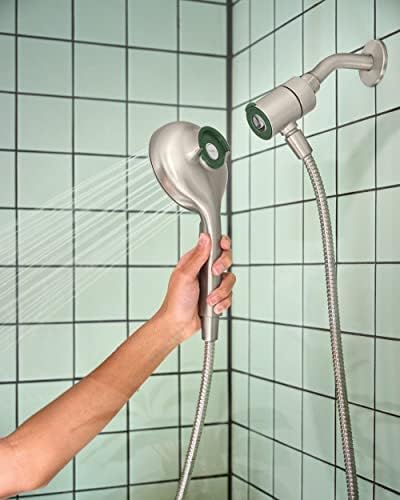 Moen Verso Handshower, Detachable Round Shower Head with Magnetix Docking System, 60" Hose, Spot Resist Brushed Nickel, 220H2SRN