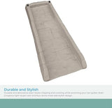 Suncast Easy Assembly Outdoor Decorative Poly Composite Rain Gutter Downspout Splash Block Effective in Any Type of Weather, Stone Light Taupe