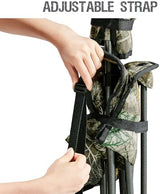 PORTAL Extra Large Quick Folding Tripod Stool with Backrest Fishing Camping Chair with Carry Strap