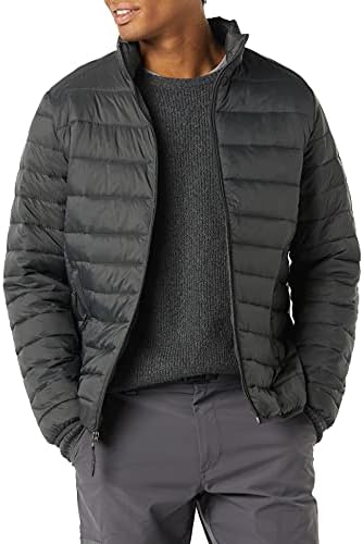 Amazon Essentials Men's Packable Lightweight Water-Resistant Puffer Jacket (Available in Big & Tall)