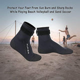 XUKER Neoprene Water Socks 3mm, Sand Proof Beach Volleyball Socks Water Shoes Diving Boots for Outdoor Water Sports