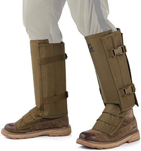 Gonex Snake Gaiters, Waterproof Snake Guards, Snake Bite Protection for Lower Legs, Snake Proof Gaiters Fit for Men & Women, Adjustable Size, Pack of 1