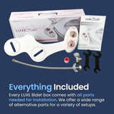 LUXE Bidet NEO 120 - Self-Cleaning Nozzle, Fresh Water Non-Electric Bidet Attachment for Toilet Seat, Adjustable Water Pressure, Rear Wash (Rose Gold)