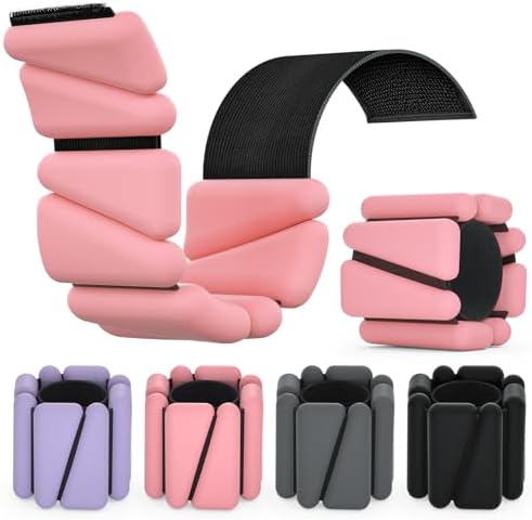 Wrist Weights, Ankle Weights for Women Men, Adjustable Wrist Weighted Bracelet for Home Gym Workout, Running, Yoga, Exercise, Strength Training, Set of 2 (1LB Each)