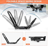 Folding Kayak Roof Rack 2 Pairs, 4pcs J-Bar Car Roof Racks for Kayak, Canoe, Paddle Boards, Skiboard, Surfboard, Foldable Kayak Roof Carrier for Car, SUV, Truck, Black (Folding Kayak Rack)