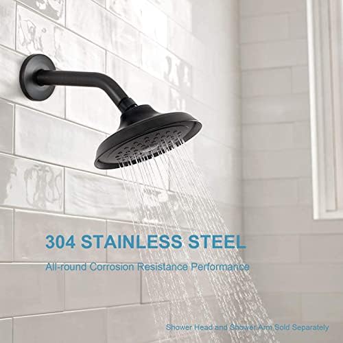 OFFO Shower Arm with Flange, 10 Inches Oil Rubbed Bronze Wall Mount Replacement Angle Shower Head Arm Wall-Mounted For Fixed Shower Head & Handheld Showerhead