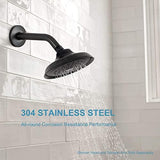 OFFO Shower Arm with Flange, 10 Inches Oil Rubbed Bronze Wall Mount Replacement Angle Shower Head Arm Wall-Mounted For Fixed Shower Head & Handheld Showerhead